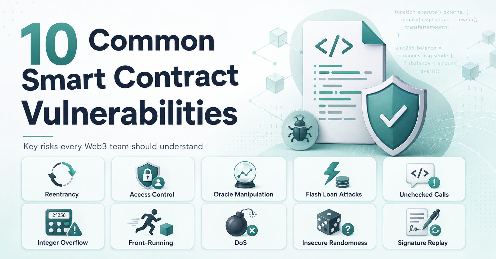 10 Common Smart Contract Vulnerations